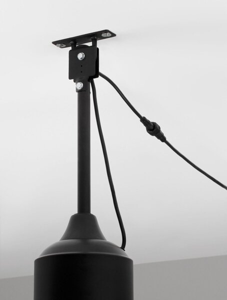 Матово черно метално LED затъмняващо се осветително тяло за таван Blowy – Nova Luce