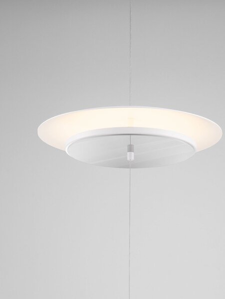 Алуминиева LED затъмняваща се подова лампа в матово бял цвят (височина 330 cm) Olos – Nova Luce