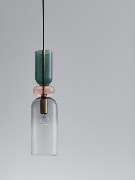 Стъклено висящо осветително тяло в златист цвят ø 11 cm Murano – Nova Luce