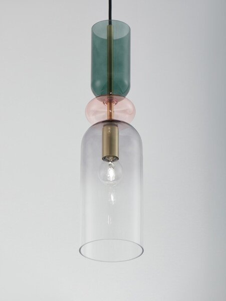Стъклено висящо осветително тяло в златист цвят ø 11 cm Murano – Nova Luce