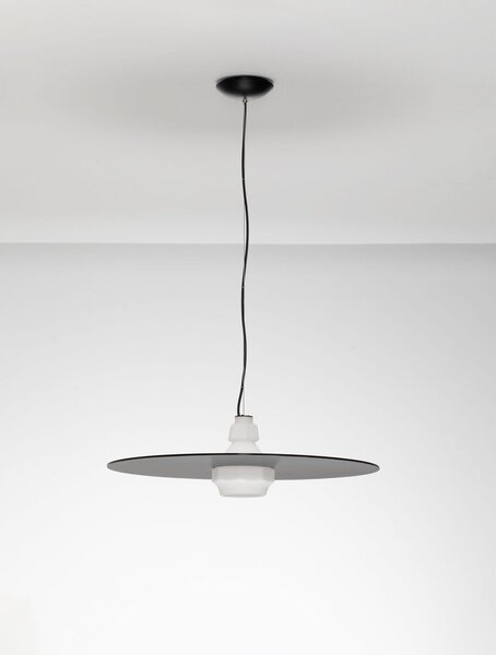 Матово черно стоманено висящо осветително тяло ø 60 cm Lora – Nova Luce