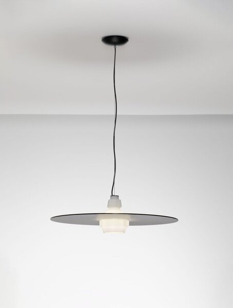 Матово черно стоманено висящо осветително тяло ø 60 cm Lora – Nova Luce