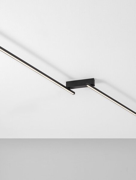 Матово черно алуминиево LED затъмняващо се осветително тяло за таван 4x309 cm Briana – Nova Luce