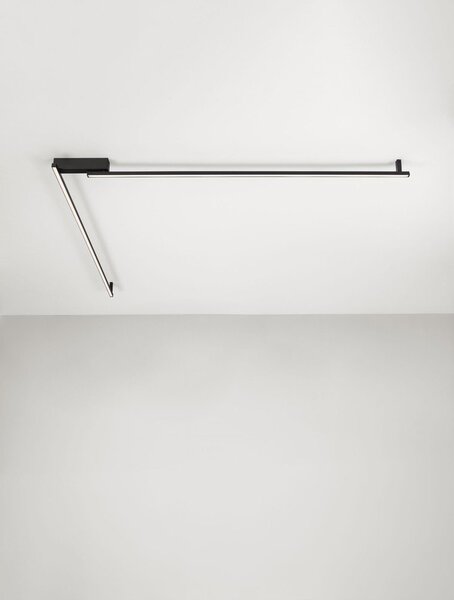 Матово черно алуминиево LED затъмняващо се осветително тяло за таван 4x309 cm Briana – Nova Luce
