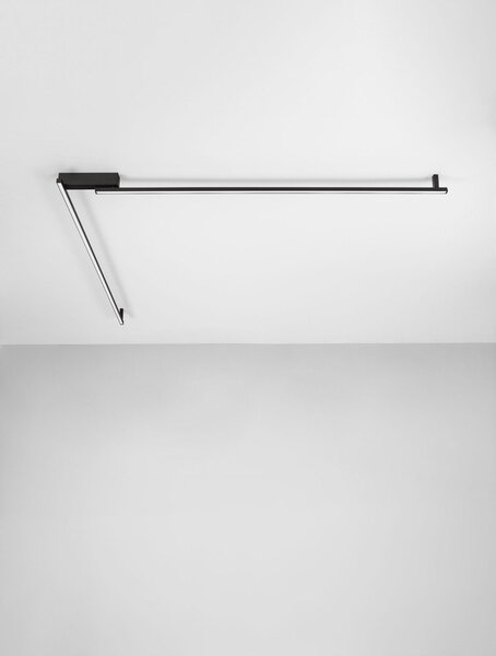 Матово черно алуминиево LED затъмняващо се осветително тяло за таван 4x309 cm Briana – Nova Luce