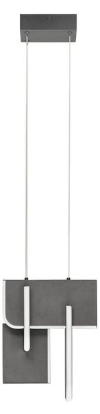 Светлосиво метално LED затъмняващо се висящо осветително тяло Totem – Nova Luce