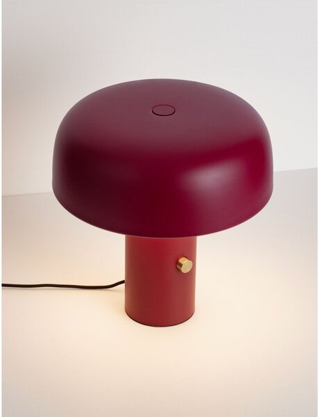 Бордо метална LED затъмняваща се настолна лампа (височина 31 cm) Noelia – Nova Luce