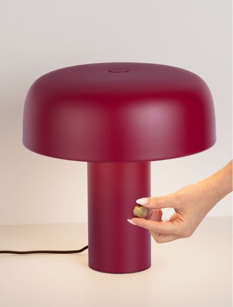 Бордо метална LED затъмняваща се настолна лампа (височина 31 cm) Noelia – Nova Luce