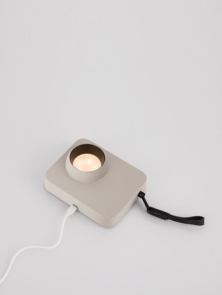 Бежова метална LED затъмняваща се настолна лампа (височина 11 cm) Kedros – Nova Luce