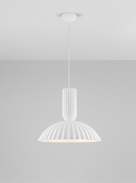 Бяло каменно висящо осветително тяло ø 50 cm Ammos – Nova Luce