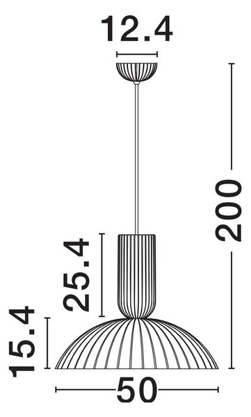 Бяло каменно висящо осветително тяло ø 50 cm Ammos – Nova Luce