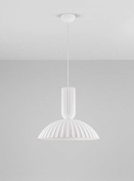 Бяло каменно висящо осветително тяло ø 50 cm Ammos – Nova Luce