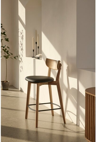 Бар стол от дъбова дървесина Pero - Unique Furniture