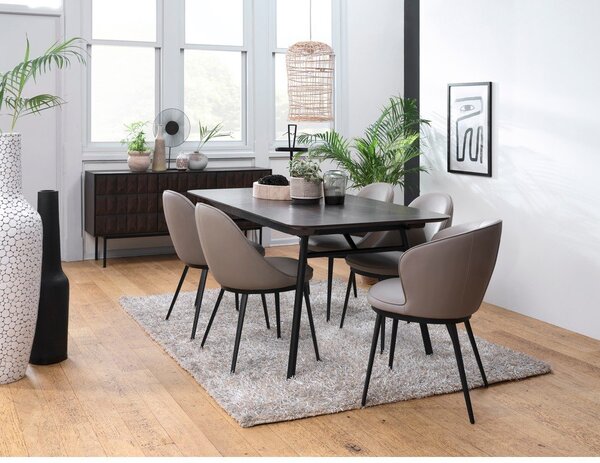 Бежов трапезен стол Gain - Unique Furniture