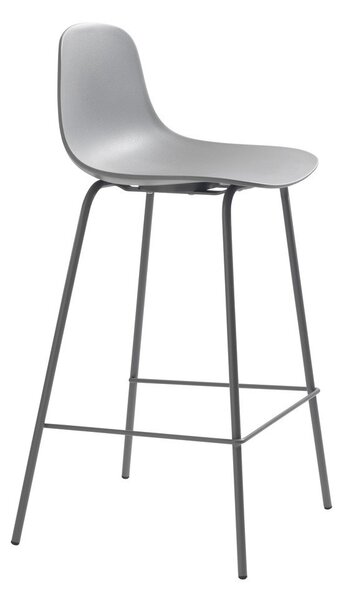 Сив пластмасов бар стол (височина на седалката 67,5 cm) Whitby – Unique Furniture