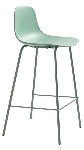 Светлозелен пластмасов бар стол (височина на седалката 67,5 cm) Whitby – Unique Furniture