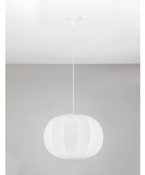 Текстилно висящо осветително тяло в матово бял цвят ø 50 cm Delina – Nova Luce