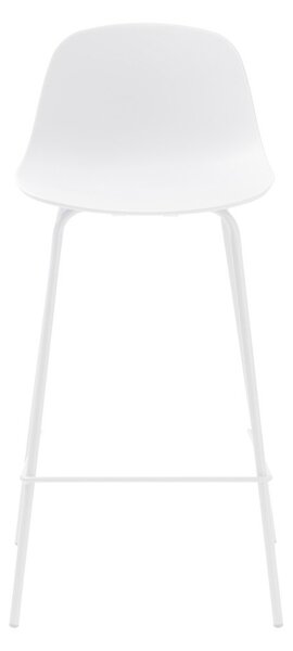 Бял пластмасов бар стол (височина на седалката 67,5 cm) Whitby – Unique Furniture