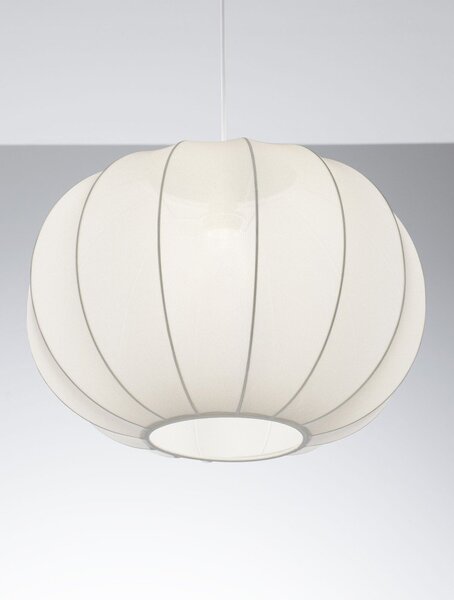 Текстилно висящо осветително тяло в матово бял цвят ø 50 cm Delina – Nova Luce