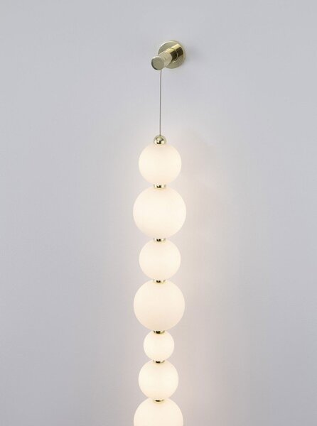 Бяла/ в златист цвят метална LED затъмняваща се стенна лампа Perla – Nova Luce