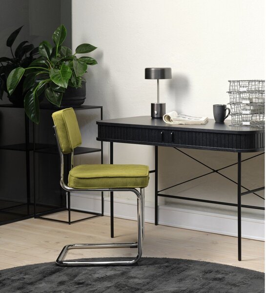 Жълт велурен трапезен стол Rupert – Unique Furniture