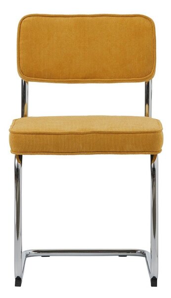 Жълт велурен трапезен стол Rupert – Unique Furniture