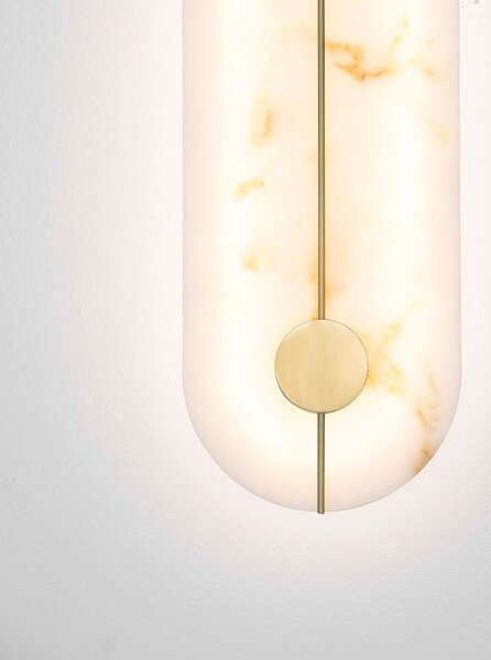 Кремава/в месингов цвят LED стенна лампа от декор от камък Aider – Nova Luce