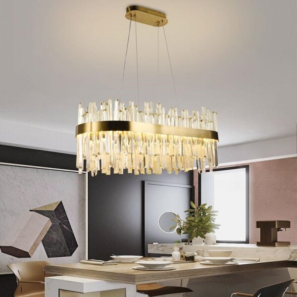 LED Димируем кристален полилей на връв LED/90W/230V + дистанционно управление