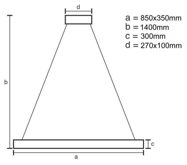 LED Димируем кристален полилей на връв LED/90W/230V + дистанционно управление