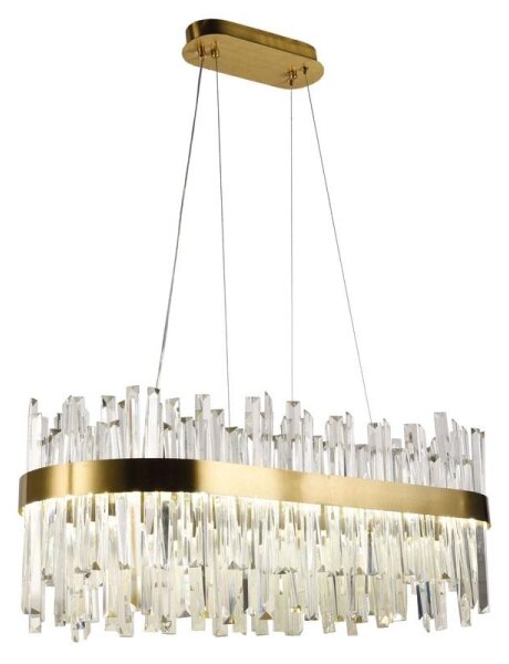 LED Димируем кристален полилей на връв LED/90W/230V + дистанционно управление
