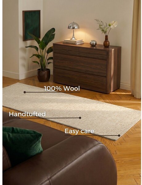 Вълнена пътека в естествен цвят 80x250 cm Eloise – Hanse Home