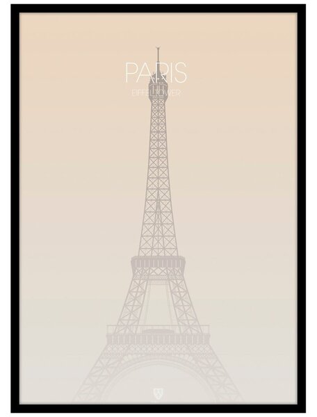 Постер с включена рамка 50x70 cm Paris Eiffel Tower – Malerifabrikken