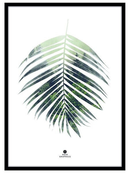 Постер с включена рамка 50x70 cm Palm Leaf – Malerifabrikken