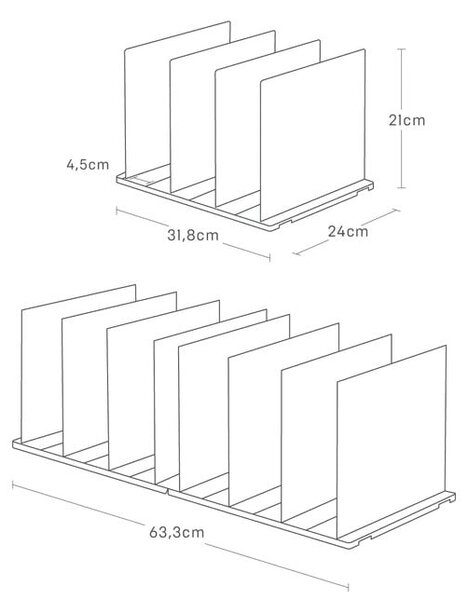 Пластмасови органайзери за гардероб в комплект от 2 бр. Smart – YAMAZAKI