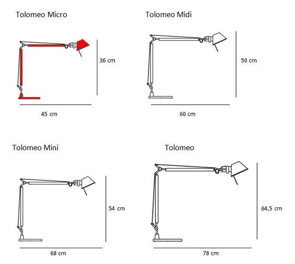 Artemide - Tolomeo Micro Настолна Лампа Полирано Алуминий Artemide