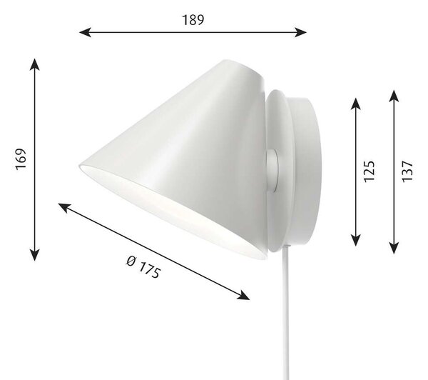 Louis Poulsen - Keglen 175 LED Стенна Лампа Dim-to-Warm White Louis Poulsen