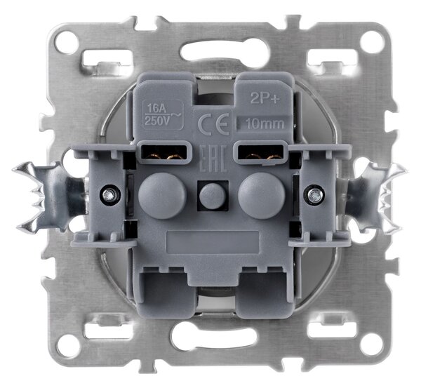 Единичен контакт със заземяване и рамка OSTE JNH001-G Grey
