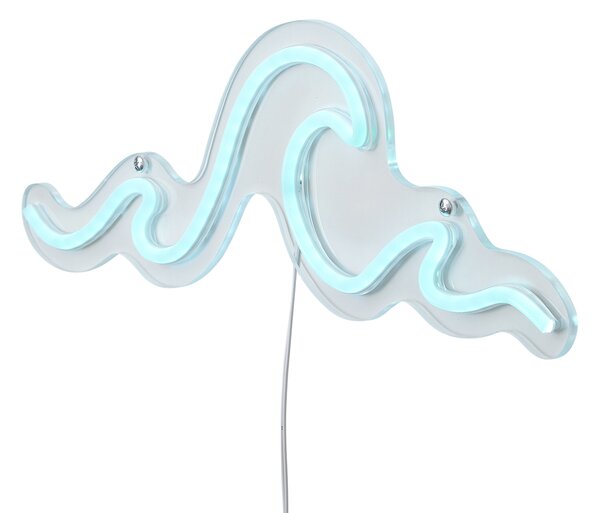 Неонова стенна лампа синя с LED - Wave