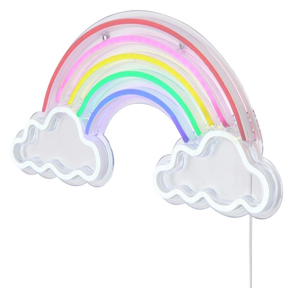Неонова стенна лампа многоцветна вкл. LED - Rainbow