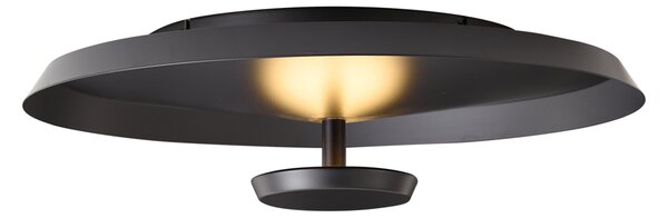 Модерна таванна лампа матово черна с LED 3-степенно димиране - Sombra