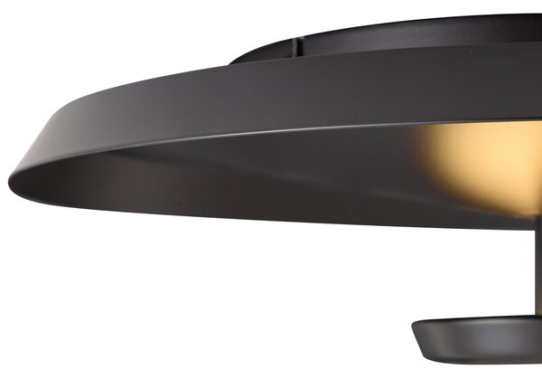 Модерна таванна лампа матово черна с LED 3-степенно димиране - Sombra