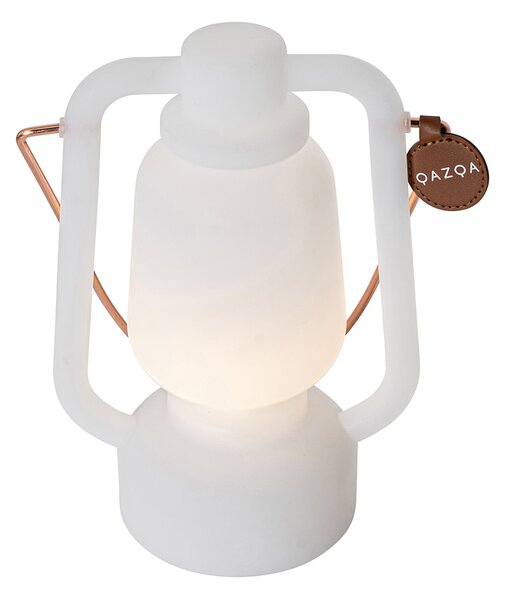 Настолна лампа акумулаторна 22 см IP44 бяла - Storm Mini