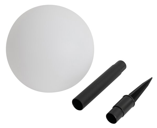 Комплект от 3 бели външни подови лампи с LED слънчеви IP44 - Ludger
