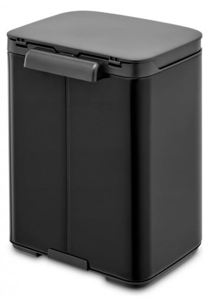 Кош за боклук Brabantia Bo Small 1006622, 4 л, Плавно и безшумно отваряне, Противоплъзгаща основа, Черен
