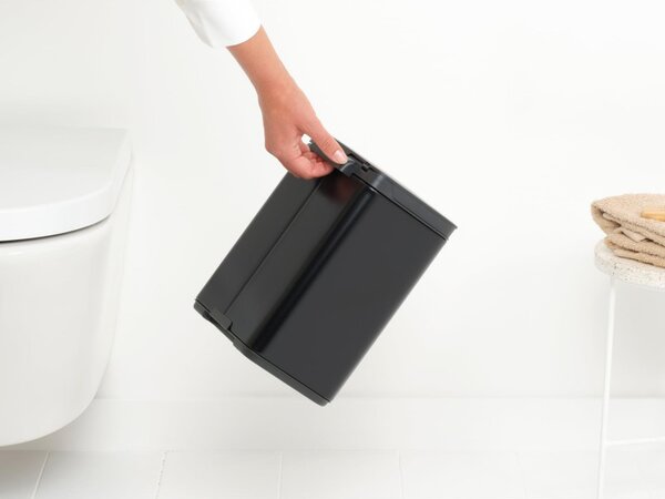 Кош за боклук Brabantia Bo Small 1006622, 4 л, Плавно и безшумно отваряне, Противоплъзгаща основа, Черен