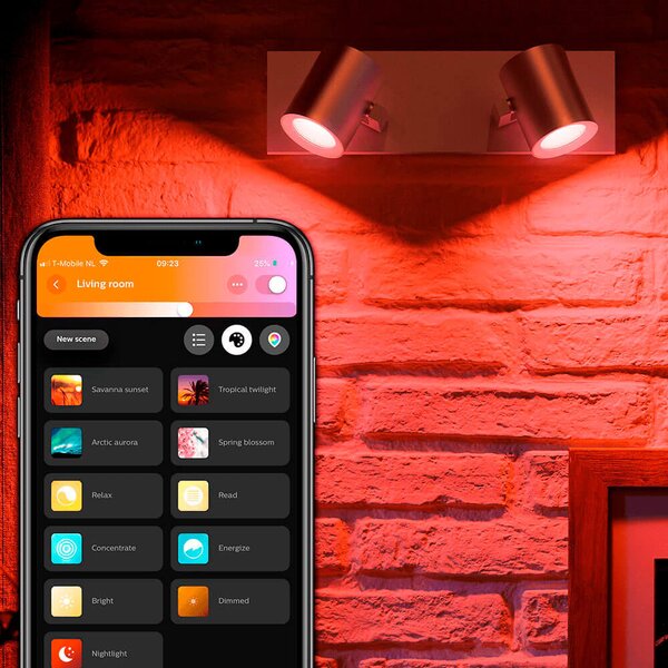 Philips Hue - Argenta Спот Alu 2 бр. Синьоtooth Бяло/Color Amb. Philips Hue