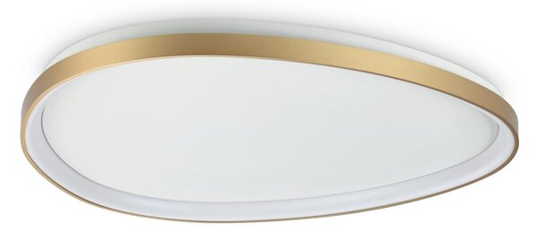 IDEAL LUX LED таванна лампа Gemini, месинг, 81 см, 4000 K, с превключвател, Злато / месинг, Дневна/трапезария, Метал, Модерен