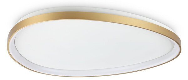 IDEAL LUX LED таванна лампа Gemini, месинг, 81 см, 2700 K, с превключвател, Злато / месинг, Дневна/трапезария, Метал, Модерен