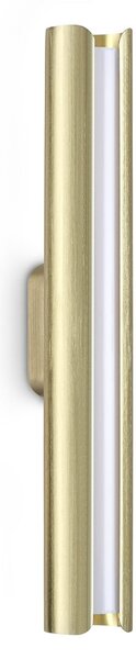 IDEAL LUX Стенен светильник LED Dorica, месинг, височина 30 см, метал, Злато / месинг, Дневна/трапезария, Алуминий, Модерен