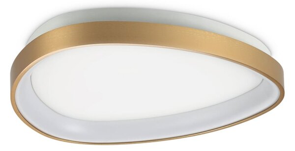 IDEAL LUX LED таванна лампа Gemini, месинг, 42 см, 4000 K, с превключвател, Злато / месинг, Дневна/трапезария, Метал, Модерен